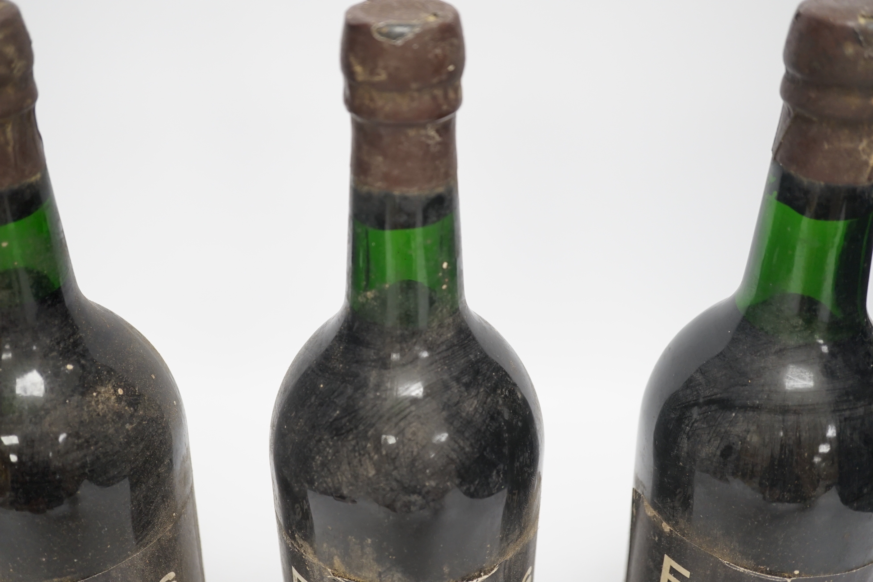 Three bottles of Fonseca 1966 Vintage Port